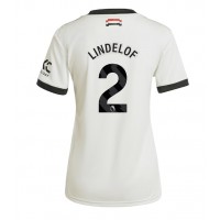 Camiseta Manchester United Victor Lindelof #2 Tercera Equipación Replica 2024-25 para mujer mangas cortas